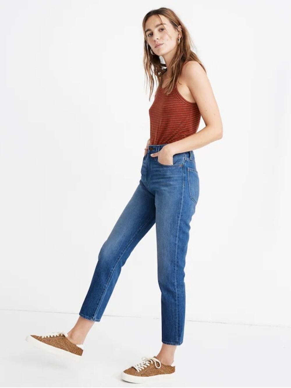 Madewell | Women’s The Momjean in Stratfield Wash Blue Denim Jeans Pant Size 26